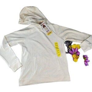 32 Degrees Heat Hoodie Girls Pullover Knit Top Velour Blouse Youth Shirt